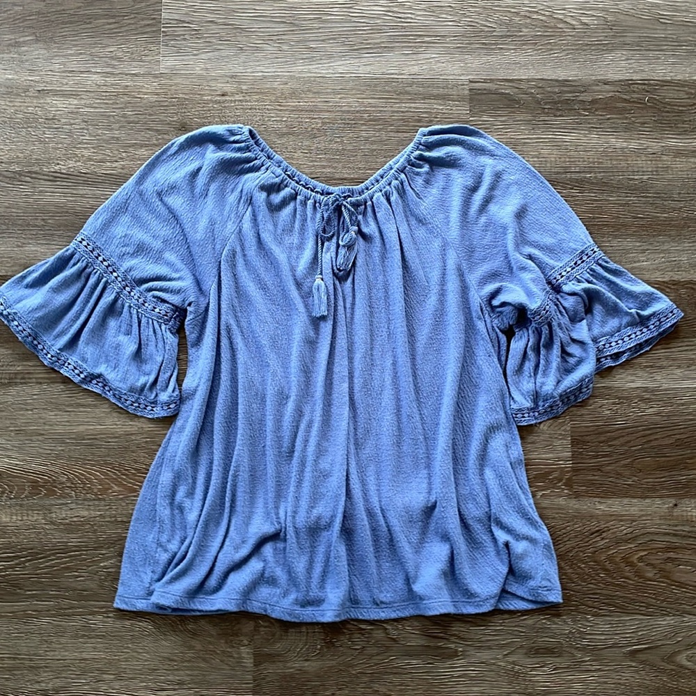 Old Navy Peasant Style Boho Top Women’s Size Small Bell Sleeve Gauze